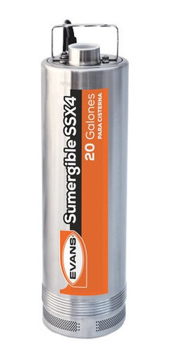 Bomba Sumergible Para Cisterna Evans 2hp 3f 20gpm Inox
