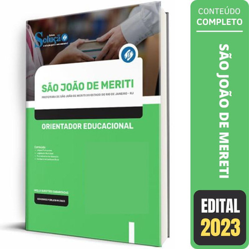 Apostila São João De Meriti Rj - Orientador Educacional