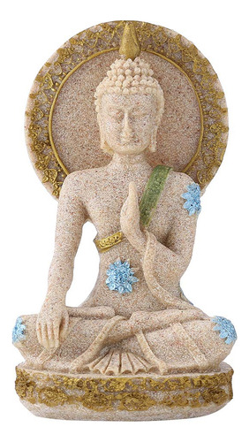 Estatua Bodhisattva Piedra Arenisca Natural Buda Fengshui