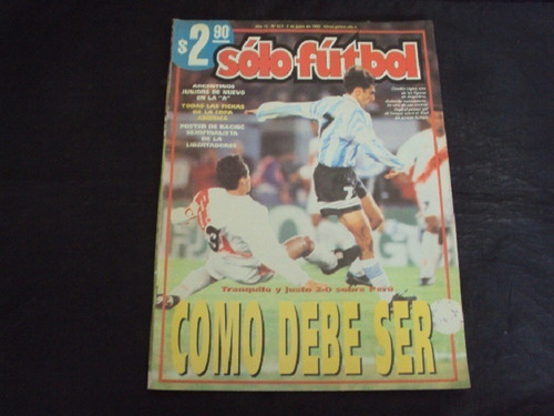 Revista Solo Futbol # 625 - Tapa Argentina (piojo Lopez)