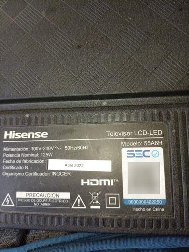 Hisense 55a6h Desarme