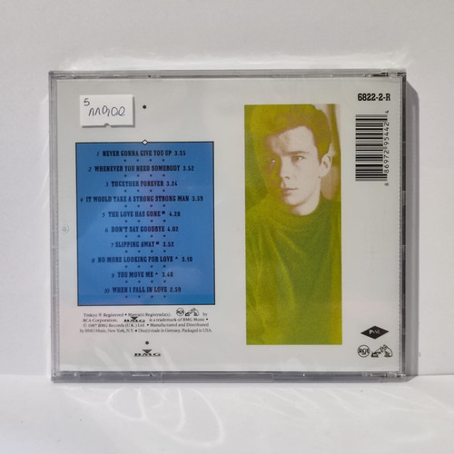 Imagen 3 de 6 de Rick Astley Whenever You Need Somebody Cd Eu Nuevo