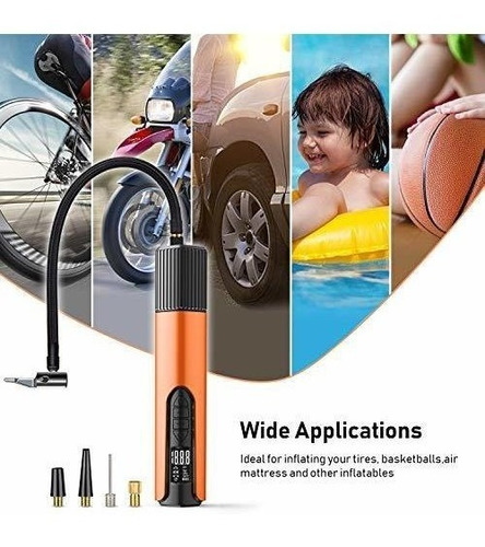 Imagen 6 de 6 de Inflador Portatil Electrico 150 Psi Para Autos Biciletas