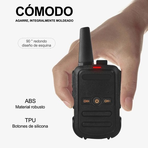 Radios Walkie Talkie Recargables, Parlantes Con Micrófono [u