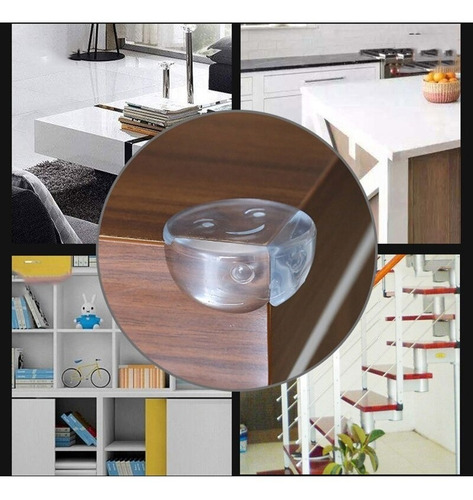 Gomas Protectores De Esquinas Hules Mesas Muebles 4 Piezas Color Transparente