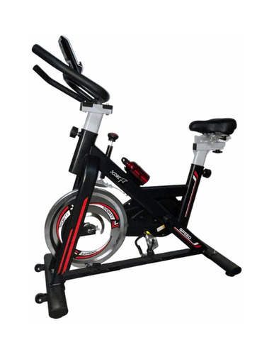 Imagen 2 de 3 de Bicicleta estática Score Fit Sf-bike100 para spinning negra y roja