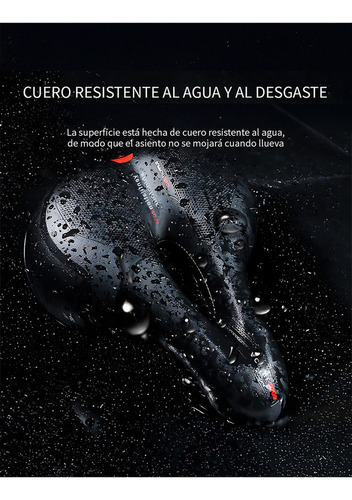 -de Asiento Bicicleta Sillín Cojín Suave Impermeable