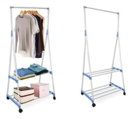 Estante Triangular Clothes Rack Perchero Plegable Con Ruedas