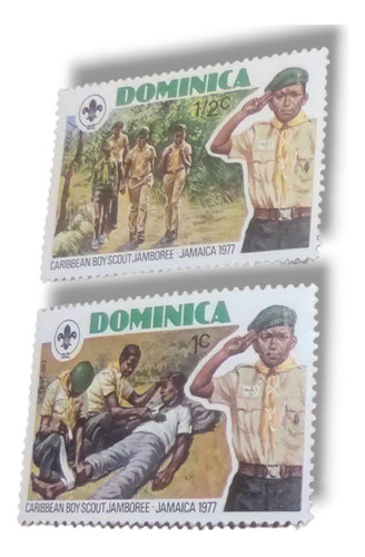 Estampilla Dominica Caribeam Boy Scout Jamboree Jamaica 1977