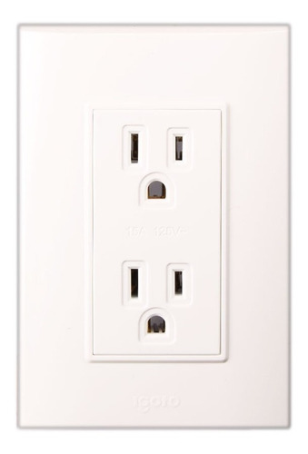 Imagen 1 de 4 de Contacto Doble Polarizado Con Tapa Cooper Sienna
