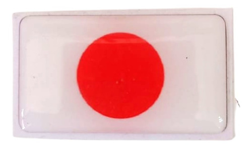 Stiker Bandera Japón 3d Resina Dome