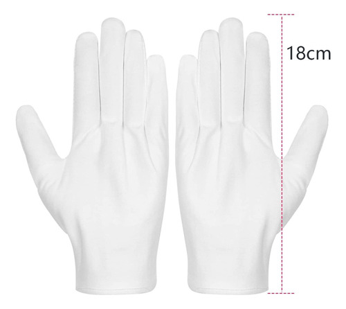 ** 10pz Guantes Blanco De Algodón For Monedas, Joyería,