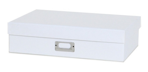 Imagen 1 de 2 de Caja Organizadora Hojas Oficio Ca40 Blanco Rotulo Metal