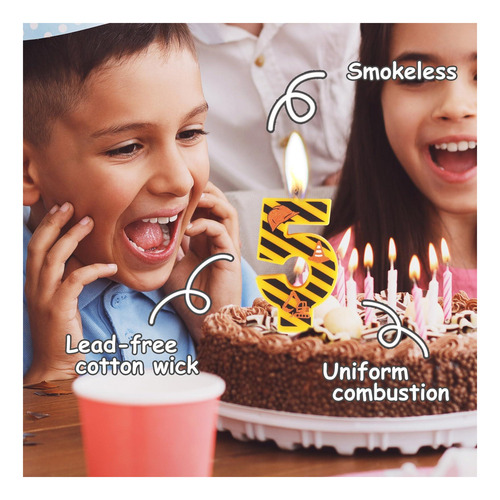 Velas De Número De Cumpleaños De Construcción, Velas De Para