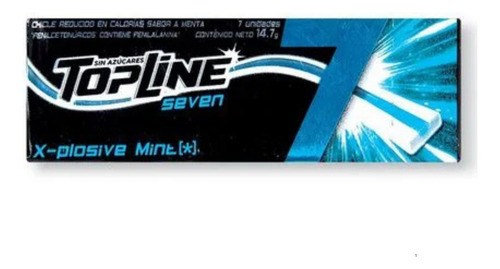 Chicle Topline Seven Freezing Menthol X 16un