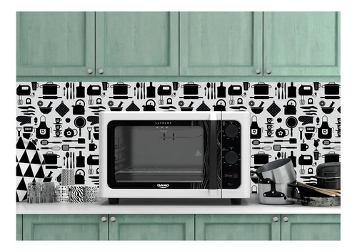 Forno de Bancada Elétrico Branco com Grill Dourador Dako Supreme 44 Litros