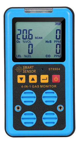 A Monitor De Gas Inteligente 4 En 1, Portátil, Recargable,