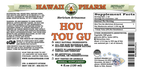 Hawaii Pharm Hou Tou Gu Hericium Erinaceus Extracto 60ml