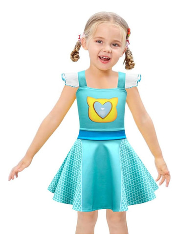 Agribazaar Bitsy Kitties Dress Niñas Kitty Ropa Niños Vestid