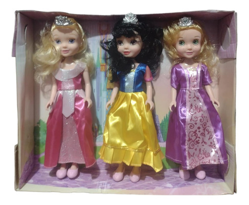 Set X3 Muñecas Motivos De Princesas Para Niñas Fashion