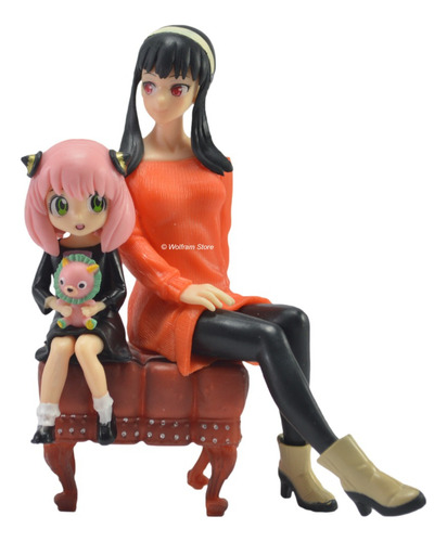 Figura Muñeco Gashapon Spy Family Anya Y Yor Forger Sentadas
