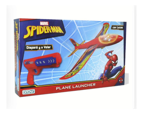 Pistola Lanza Aviones Spiderman Launcher Plane 2580 Mundotoy