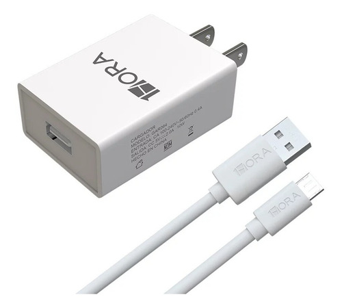 Combo Cargador Carga Rápida Y Cable Micro Usb V8 1hora