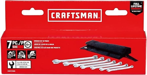 Juego Llaves Combinadas PLG Craftsman 7pzs Estándar Funda