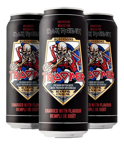 Cerveza Negra 500 Ml Cerveza Gran Bretaña Iron Maiden
