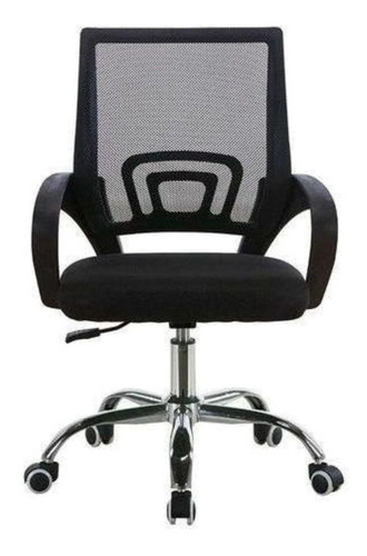 Imagen 1 de 2 de Silla de escritorio Lumax Ezri Mesh negra con tapizado de mesh