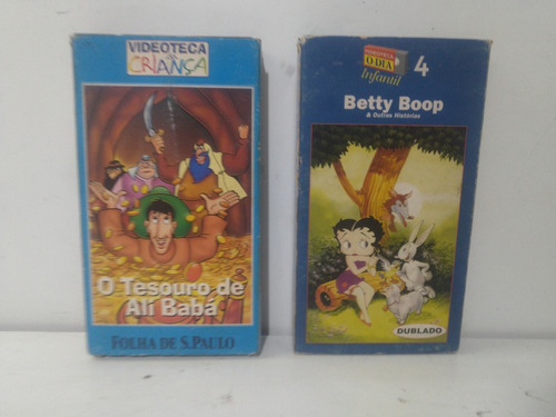 Lote 5 Vhs Infantil : Peter Pan , Betty Boop. (Usado)