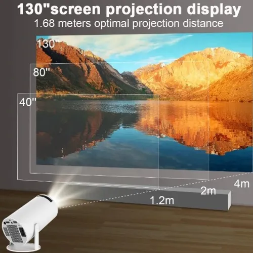 Proyector Hy300 Ultra Hd, Con Duplicación Wifi, 4k, Color Bl