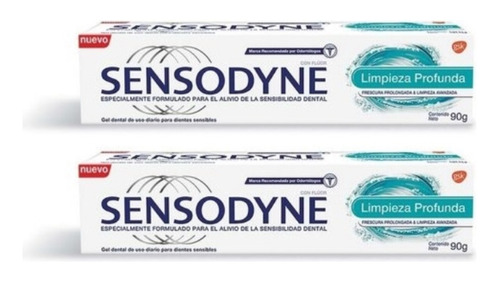 Sensodyne Pasta Dental Limpieza X 90 Grs Kit X2