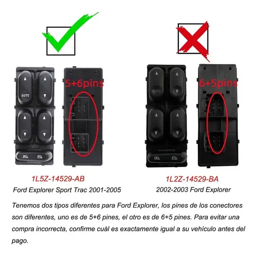 M Interruptor De Ventana 2024 Para Ford Explorer Trac 200