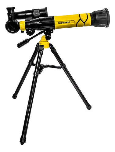 Telescopio De Juguete Simil Astronómico Con Trípode Color Color Amarillo