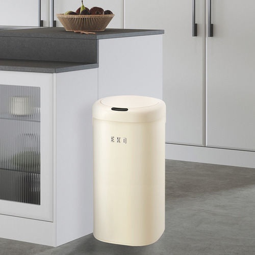 Bote de basura Eko EK9184P-28L-VNcrema