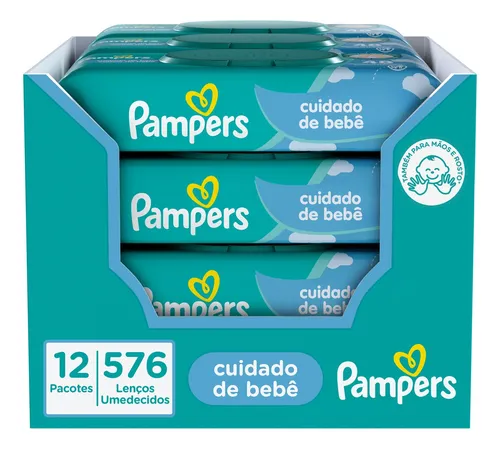 Lenços Umedecidos Pampers, Cuidado de bebê 12 pacotes em total 57...