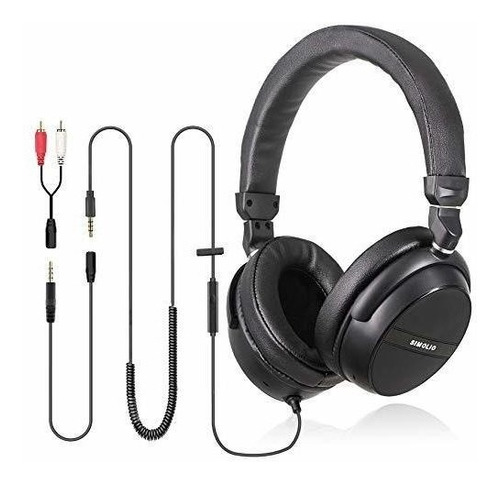 Auriculares Simolio De Cable Largo Para Tv Y Pc Con Control 