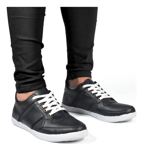 Zapatilla Urbana Hombre Eco Cuero Liviana Comoda Wolf 430