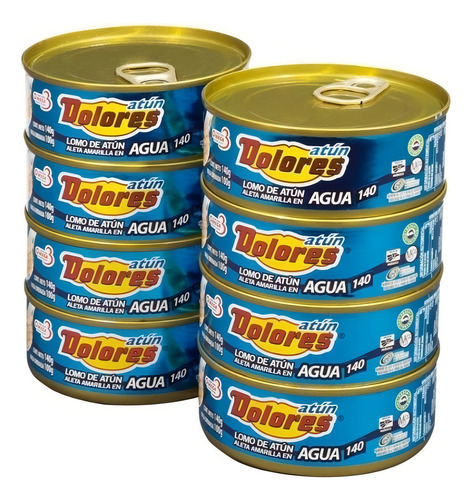 Atún En Agua Dolores 8 Pzas De 140 G C/u