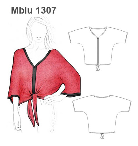 Molde, Patrón Blusa Kimono Nudo