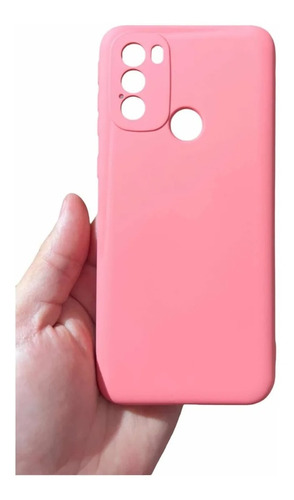 Funda Silicone Cover Silky Para Moto G31 + Glass Full 9d 