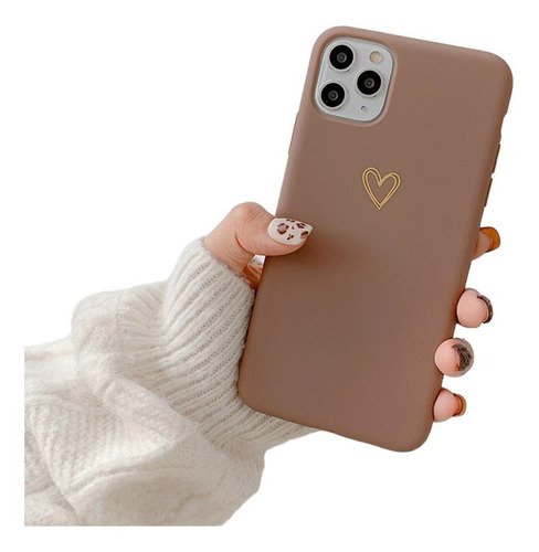 Funda Corazon Para iPhone 6 / 6s + Mica Protector Mujer Case