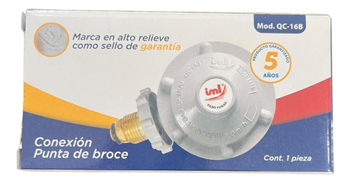 Regulador De Gas Lp Modelo Qc-16b Baja Presión Iml C/maneral