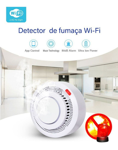 Detector De Humo Wifi Alarma App Tuya Google Home