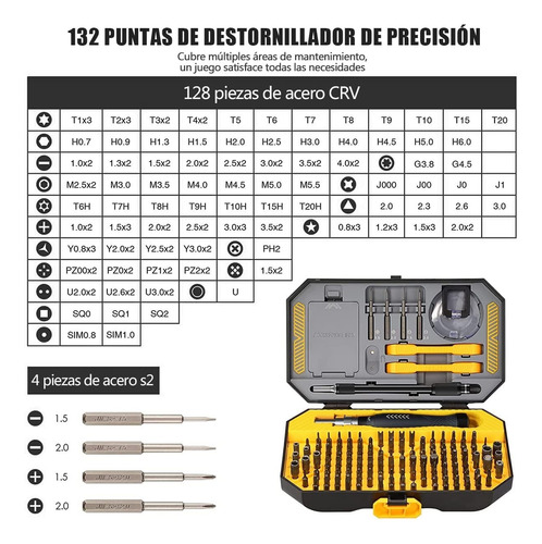 Juego De Destornilladores 145 En 1- Destornilladores De