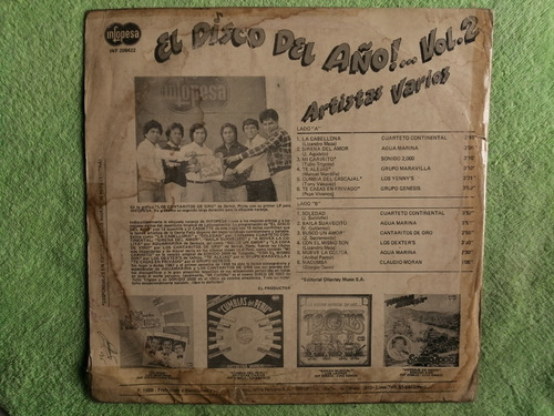 Eam Lp Vinilo El Disco Del Año 2 '88 Agua Marina Sonido 2000 (Usado)