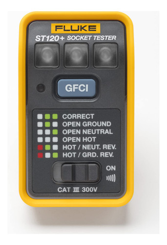 Fluke Probador De Enchufe St120+ Gfci Con Sonido Audible