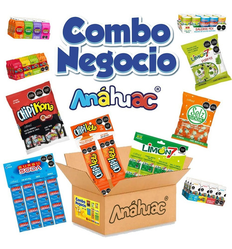 Imagen 1 de 7 de Combo Negocio Anáhuac: Chipileta, Limón 7 , Burbusoda Y Más.