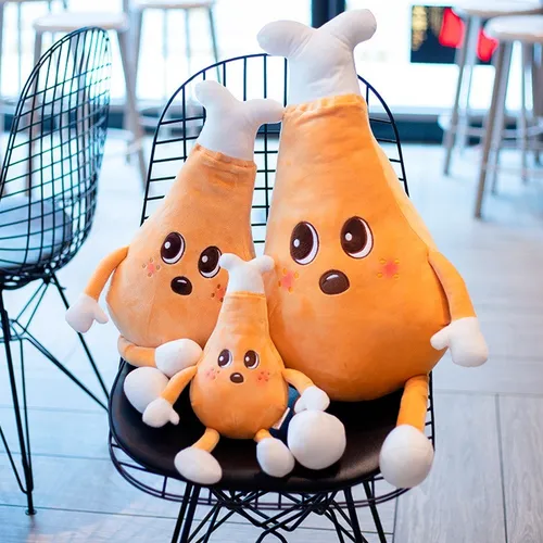 Peluche Dise o Comida Piezas De Pollo Ultra Suave Grande
